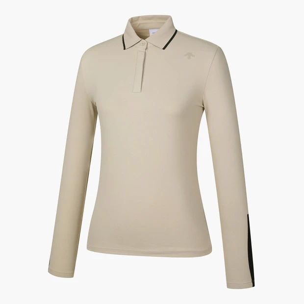 商品【预售商品15天发货】 DESCENTE|高球系列女性基础款翻领短袖T恤简约百搭 DO32WFTL91-BEGG,价格¥1025,第16张图片详细描述