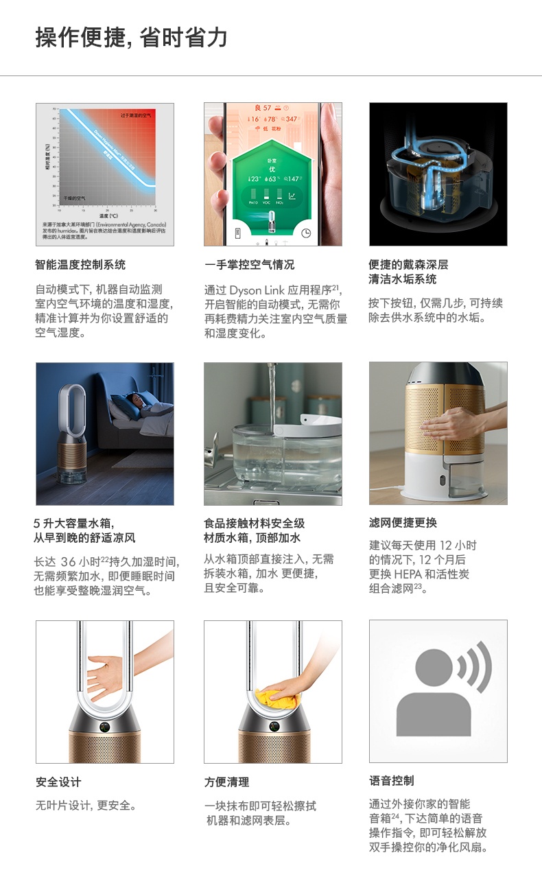 商品[国内直发] Dyson|戴森|PH04无雾除菌加湿器孕妇婴儿卧室家用空气净化器除甲醛,价格¥11041,第11张图片详细描述