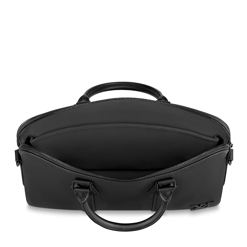 商品Louis Vuitton|预售10天 Louis Vuitton/路易威登 22春夏新款 男士黑色粒面小牛皮黑扣配可拆卸吊饰肩带拉链开合单肩斜挎手提公文包M59159,价格¥23320,第5张图片详细描述