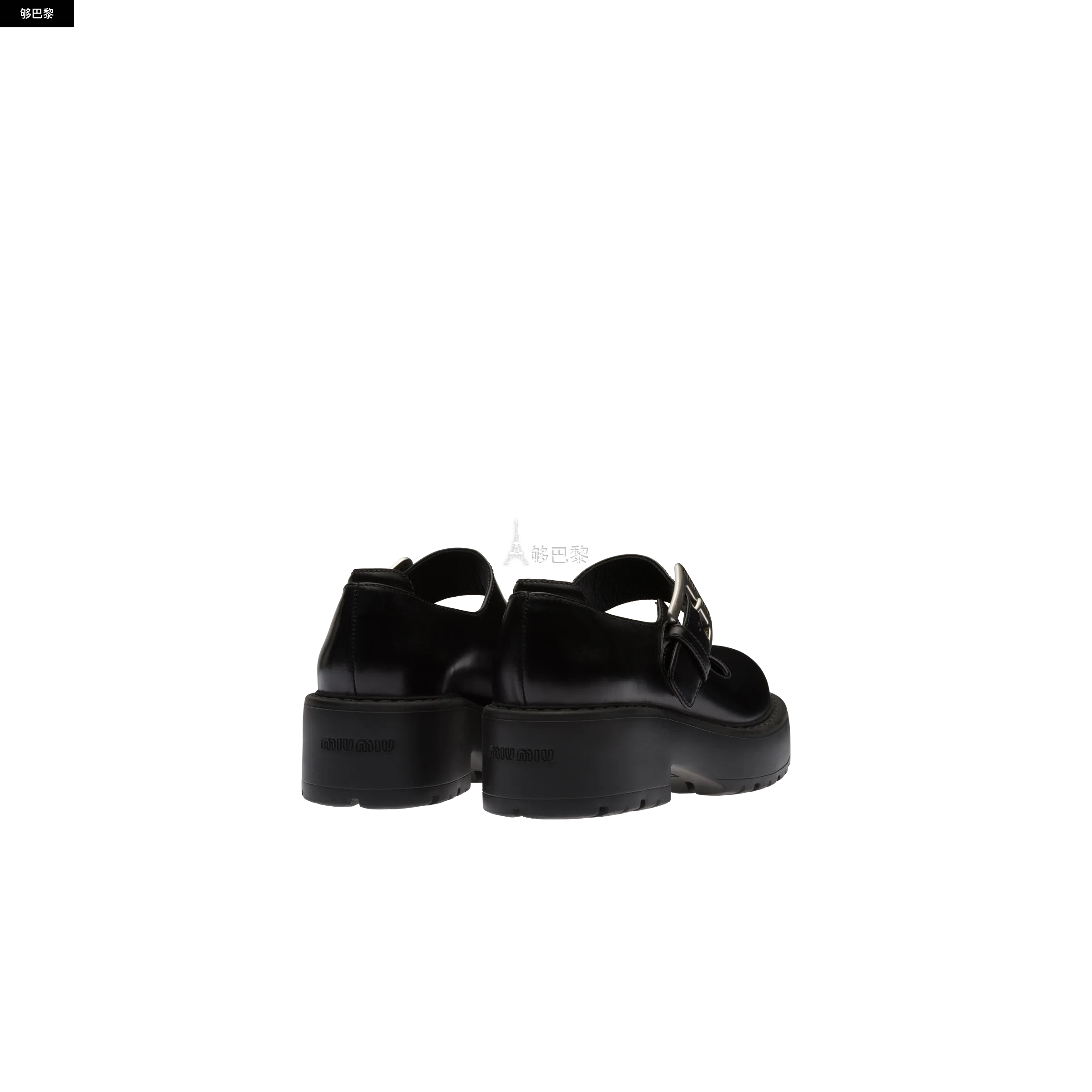 商品Miu Miu|【预售】 缪缪 24秋冬 女士 厚底鞋 Ballerines en cuir 5F786D_B4L_F0002_F_DX55,价格¥7499,第5张图片详细描述