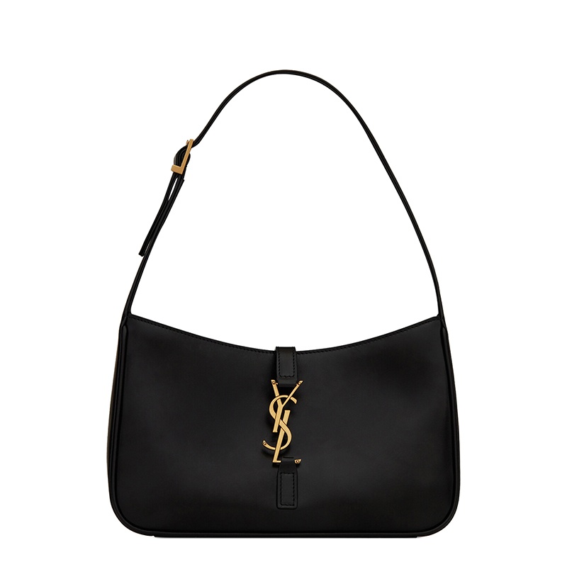 商品Yves Saint Laurent|SAINT LAURENT PARIS/圣罗兰 YSL 春夏新款 LE 5 À 7 HOBO系列 女士黑色小牛皮ysl金属扣可调节肩带单肩斜挎手提包6572282R20W1000,价格¥15846,第2张图片详细描述