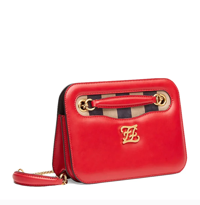 商品[国内直发] Fendi|Fendi 芬迪 女士红色正反“F”图案链条包 8BT318-AAFG-F19TS,价格¥9105,第6张图片详细描述
