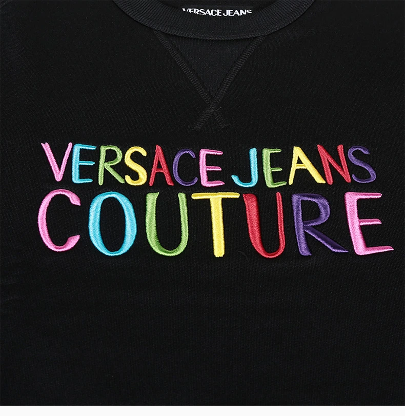 商品Versace|VERSACE JEANS 女士黑色长袖卫衣运动衫 B6HVB70G-30325-899,价格¥1532,第8张图片详细描述