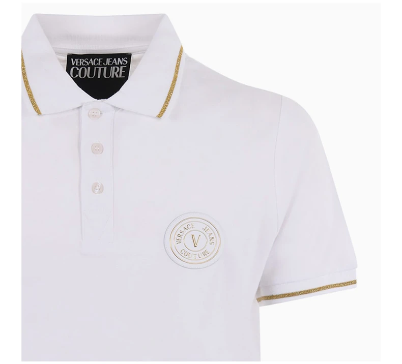 商品[国内直发] Versace|VERSACE 白色男士POLO衫 74GAGT08-CJ01T-G03,价格¥939,第8张图片详细描述