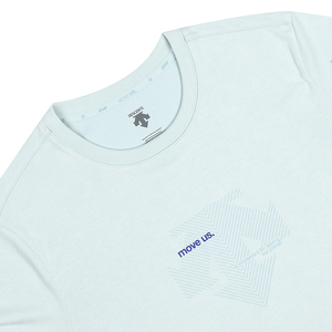 商品DESCENTE|【享贝家】DESCENTE 迪桑特 线条纹标短袖T恤 SM323UTS76-USBL 浅蓝色（现采购商��品，下单后12天内发货）,价格¥363,第6张图片详细描述
