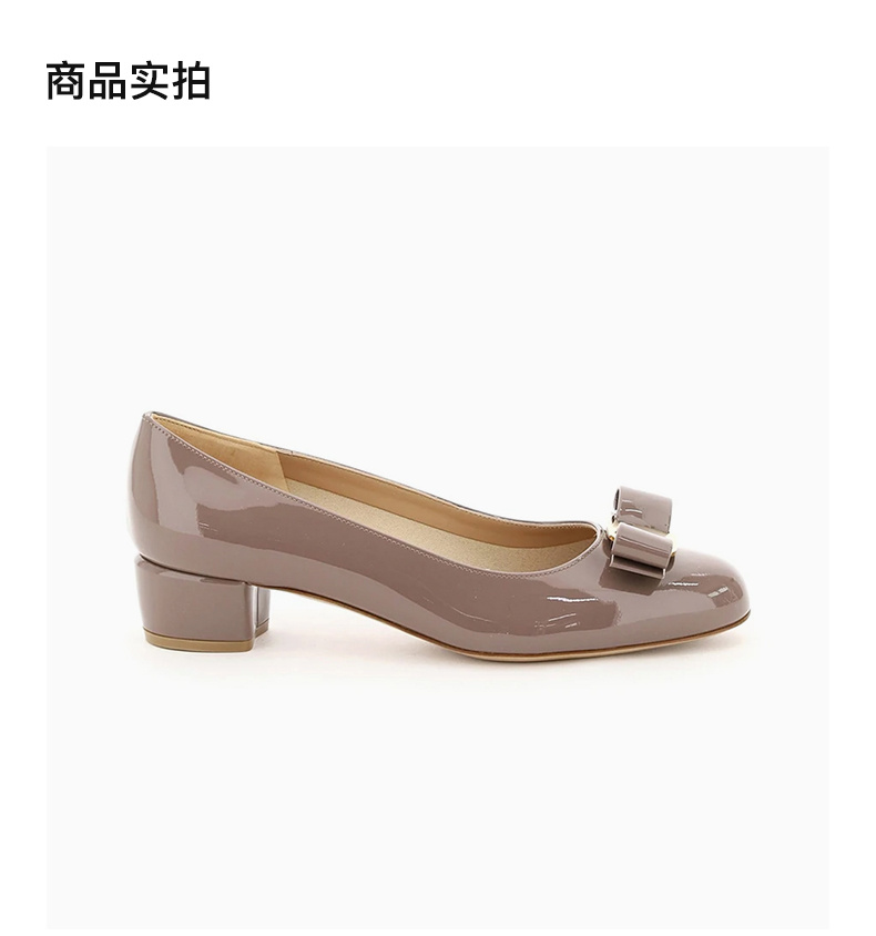 商品Salvatore Ferragamo|SALVATORE FERRAGAMO 裸色女士中跟鞋 01-B221-740693,价格¥3576,第5张图片详细描述