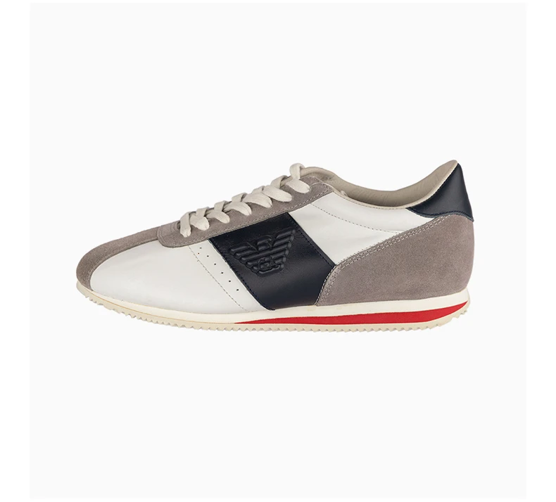 商品[国内直发] Emporio Armani|EMPORIO ARMANI 灰白色男士运动鞋 X4X113-XE538-C932,价格¥1355,第5张图片详细描述