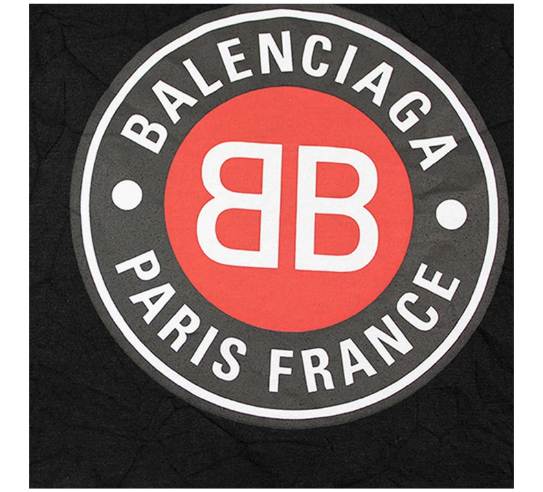 商品Balenciaga|BALENCIAGA 男士黑色棉短袖T恤 641614-TJV76-1000,价格¥2216,第7张图片详细描述