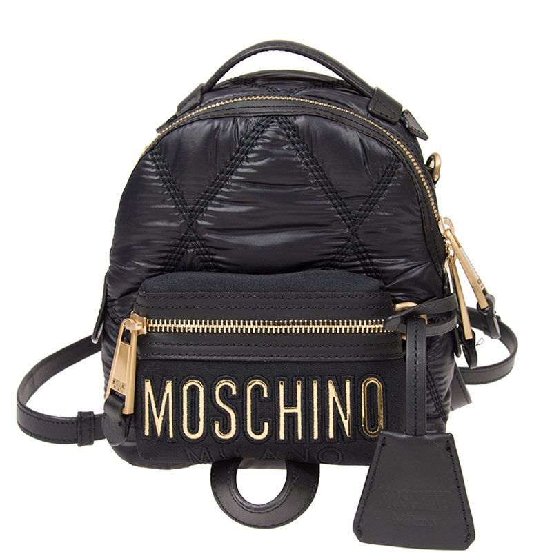商品Moschino|Moschino 莫斯奇诺 女士黑色双肩包 B7606-8207-1555,价格¥2358,第3张图片详细描述