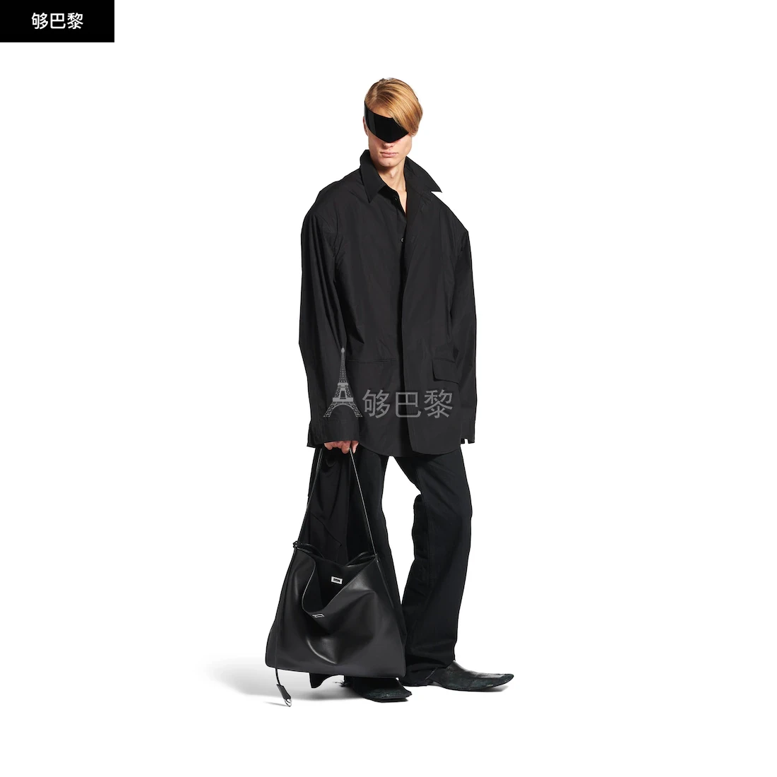 商品Balenciaga|【预售】 巴黎世家 25春夏 男士 单肩包 RODEO竖款托特包 8276642AA4U1000 ,价格¥31208,第5张图片详细描述