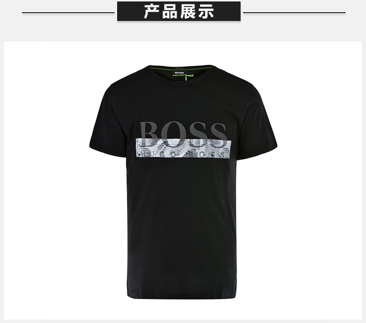 商品Hugo Boss|Hugo Boss 雨果博斯 男士纯棉logo短袖T恤 TEE6-181-6415-001,价格¥527,第7张图片详细描述