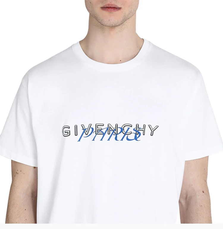 商品[国内直发] Givenchy|Givenchy 纪梵希 男士白色短袖T恤 BM70WW3002-100,价格¥2839,第8张图片详细描述