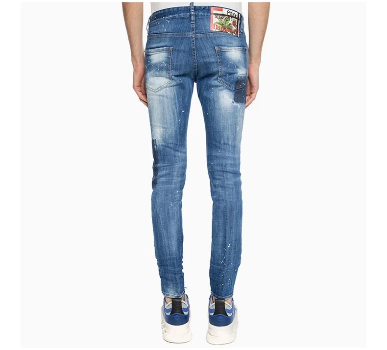 商品DSQUARED2|DSQUARED2 蓝色男士牛仔裤 S71LB0604-S30342-470,价格¥2730,第6张图片详细描述