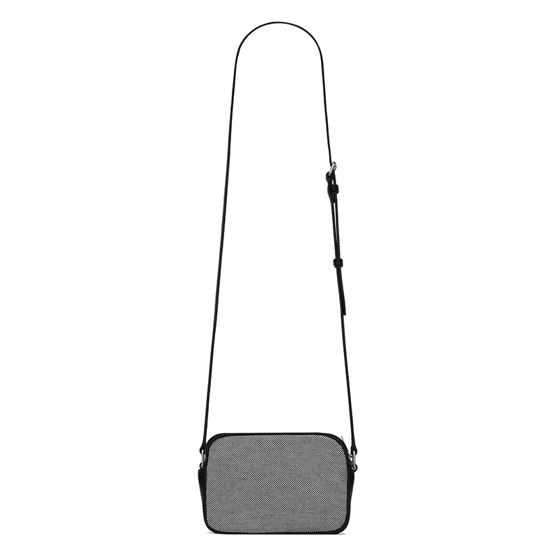 商品Yves Saint Laurent|SAINT LAURENT PARIS/圣罗兰 YSL 21新款 CAMP系列 男士蓝色棉质帆布小羊皮细节单肩斜挎相机包,价格¥5582,第4张图片详细描述