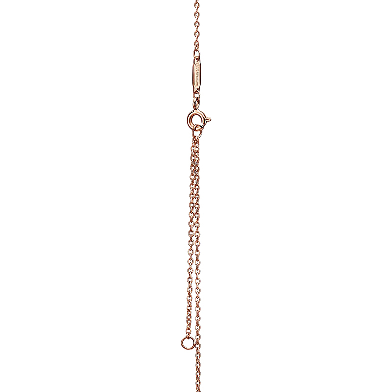 商品Tiffany & Co.|  Tiffany & Co./蒂芙尼 22春夏新款 Knot系列 18K金 玫瑰金色 镶钻绳结吊坠项链69683231,价格¥44098,第4张图片详细描述