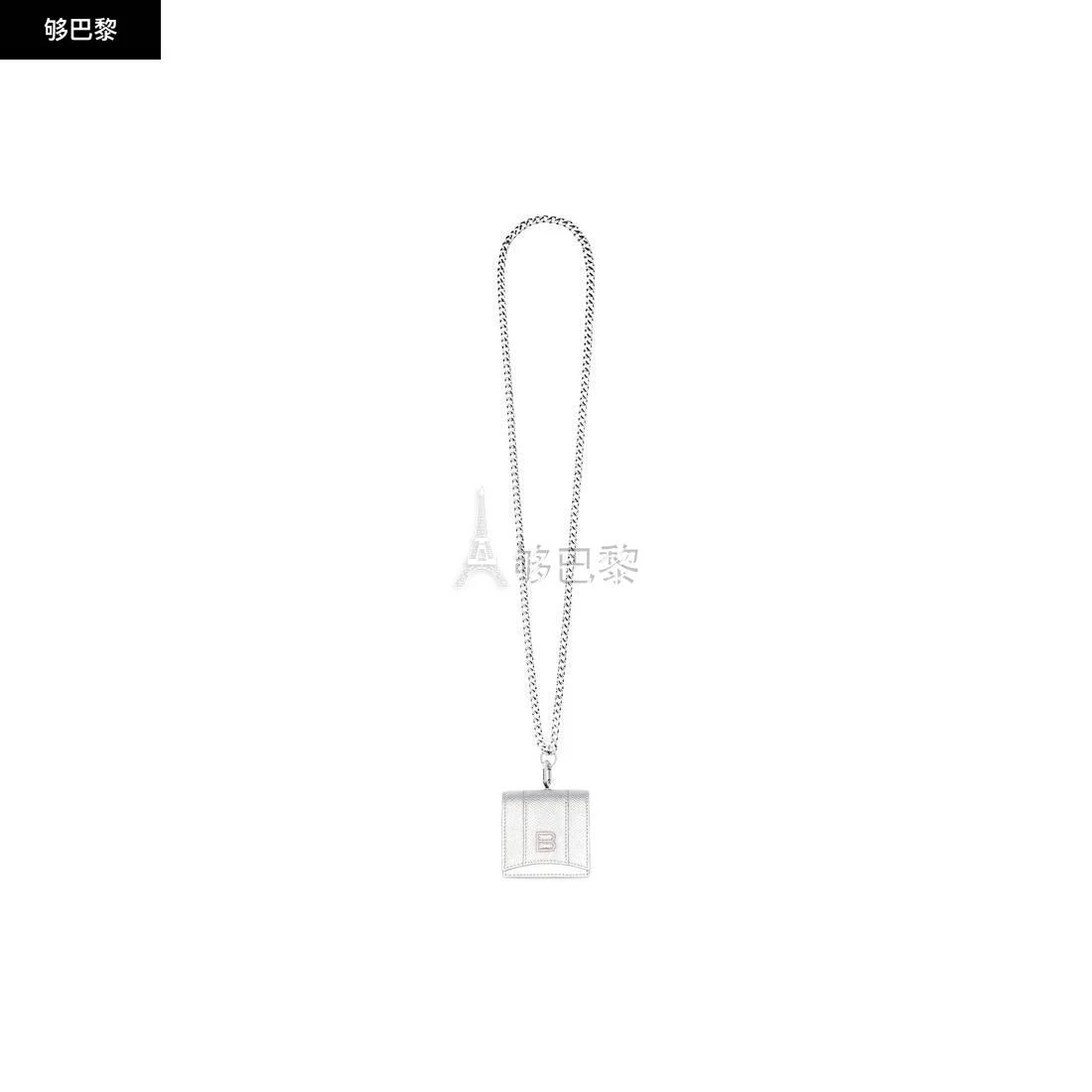 商品Balenciaga|包邮包税【预售7天发货】 BALENCIAGA巴黎世家 23秋冬 女士 耳机包 HOURGLASS EARPODS HOLDER METALLIZED 6954752107Q8103,价格¥4417,第3张图片详细描述