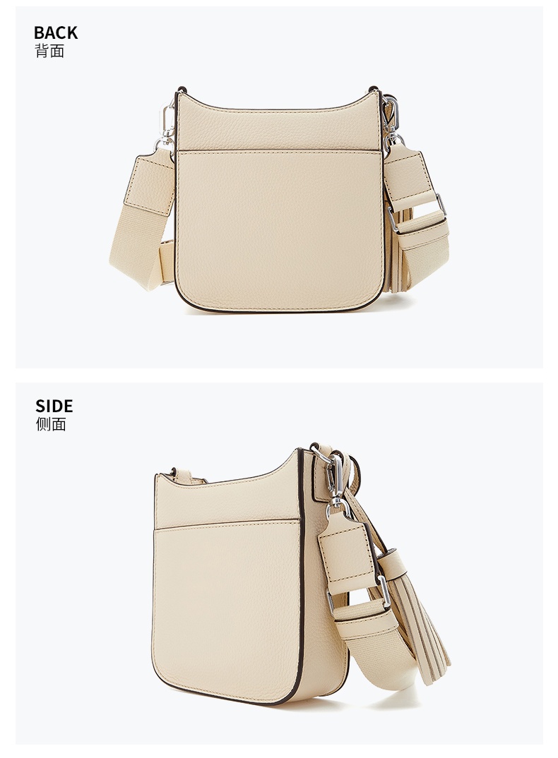 商品[国内直发] Tory Burch|托里·伯奇TORY BURCH  奢侈品 TB女士THEA米色皮质时尚流苏单肩斜挎包 84774-122,价格¥2650,第7张图片详细描述