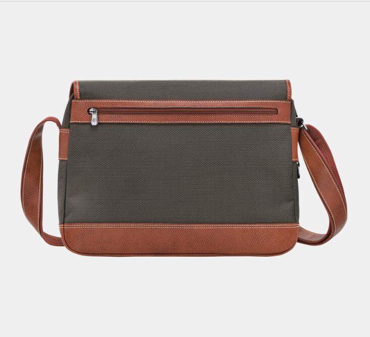 商品[国内直发] Longchamp|【10月8号左右发货】珑骧帆布配皮翻盖开合斜挎单肩包男款,价格¥2817,第9张图片详细描述