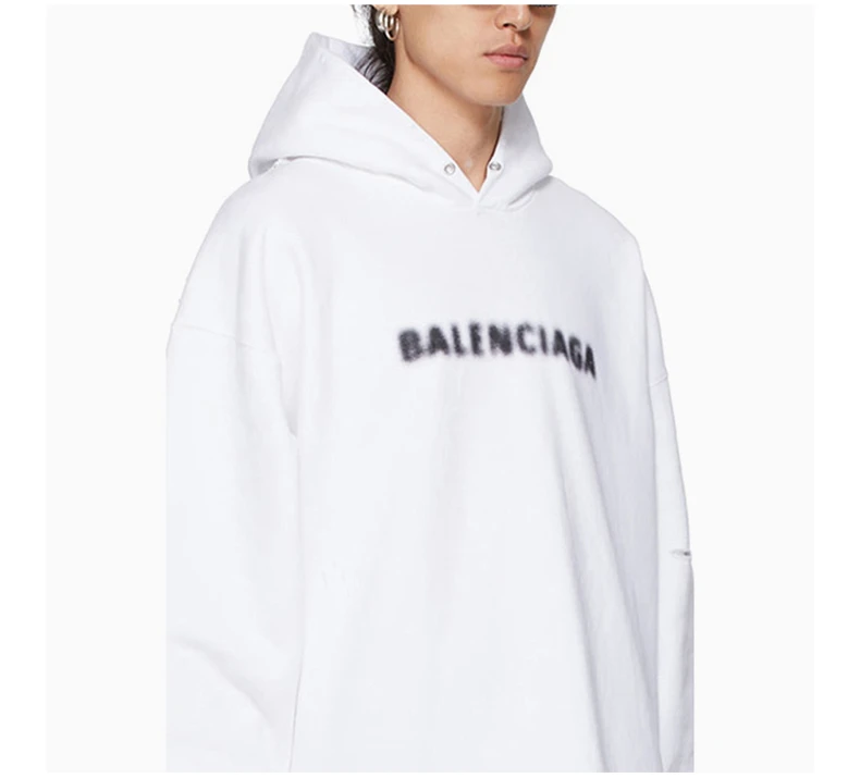 商品[国内直发] Balenciaga|BALENCIAGA 白色男士卫衣/帽衫 661711-TKVD6-9040,价格¥5181,第6张图片详细描述