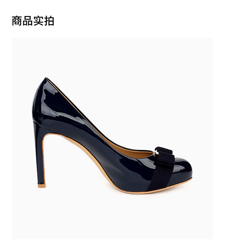 商品[国内直发] Salvatore Ferragamo|SALVATORE FERRAGAMO 女士牛津蓝色高跟鞋 0584328,价格¥3400,第3张图片详细描述