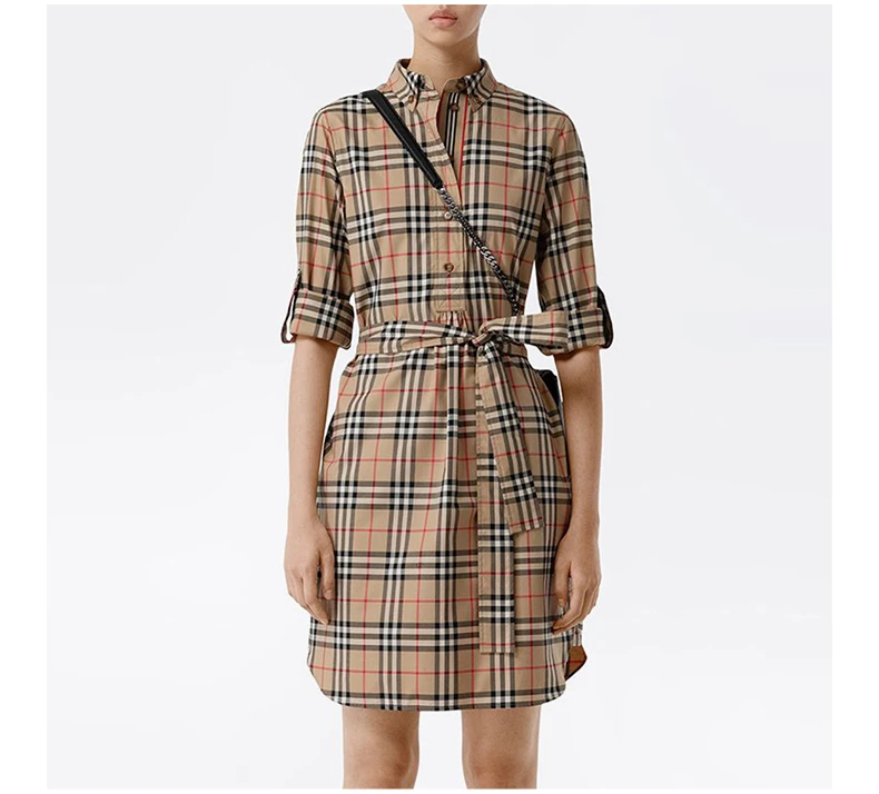 商品Burberry|BURBERRY 格纹女士连衣裙 8024585,价格¥4647,第5张图片详细描述