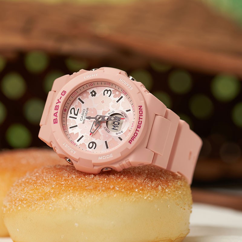 商品[国内直发] Casio|卡西欧手表以户外为灵感的新BABY-G系列 防震 100米防水 高亮度LED照明 世界时间（27个城市） 秒表 蓄光功能,价格¥614,第3张图片详细描述