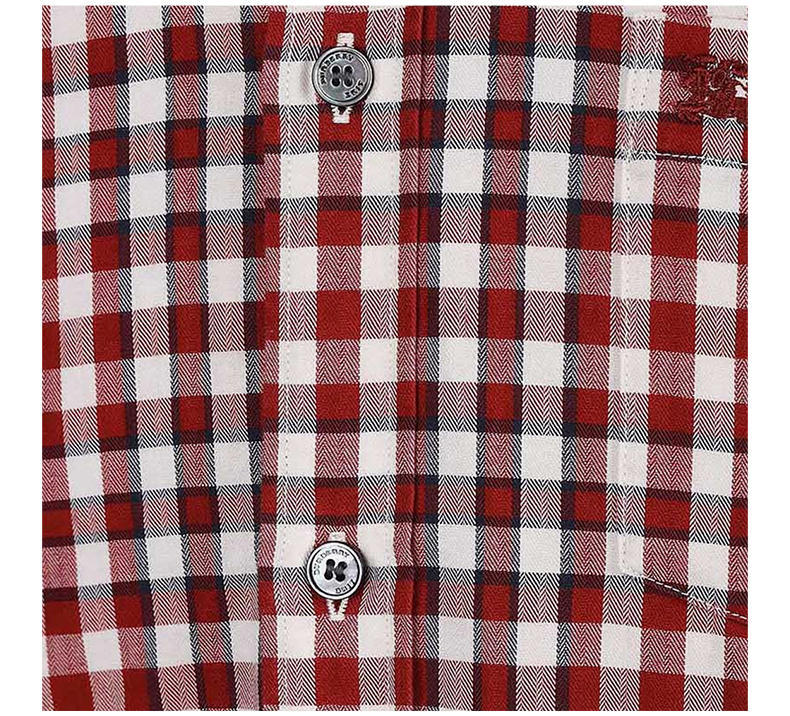 商品[国内直发] Burberry|Burberry 博柏利 男装红白格商务休闲衬衫红白格 3942148,价格¥2173,第8张图片详细描述