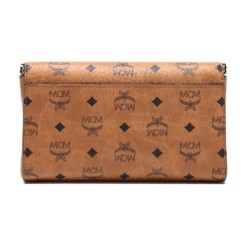 商品[国内直发] MCM|MCM斜挎包奢侈品 女士Millie Visetos系列干邑色人造革小号单肩斜跨包MWRAAME03CO001,价格¥3876,第6张图片详细描述