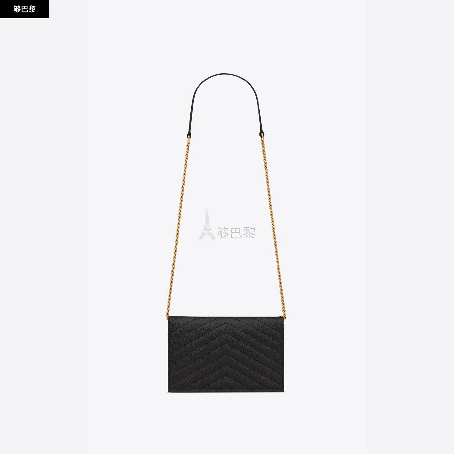 商品Yves Saint Laurent|【预售】 YSL圣罗兰 24秋冬 女士 单肩包 cassandre matelassé envelope chain wallet en cuir embossé grain de poudre 742920BOW011000,价格¥7012,第4张图片详细描述