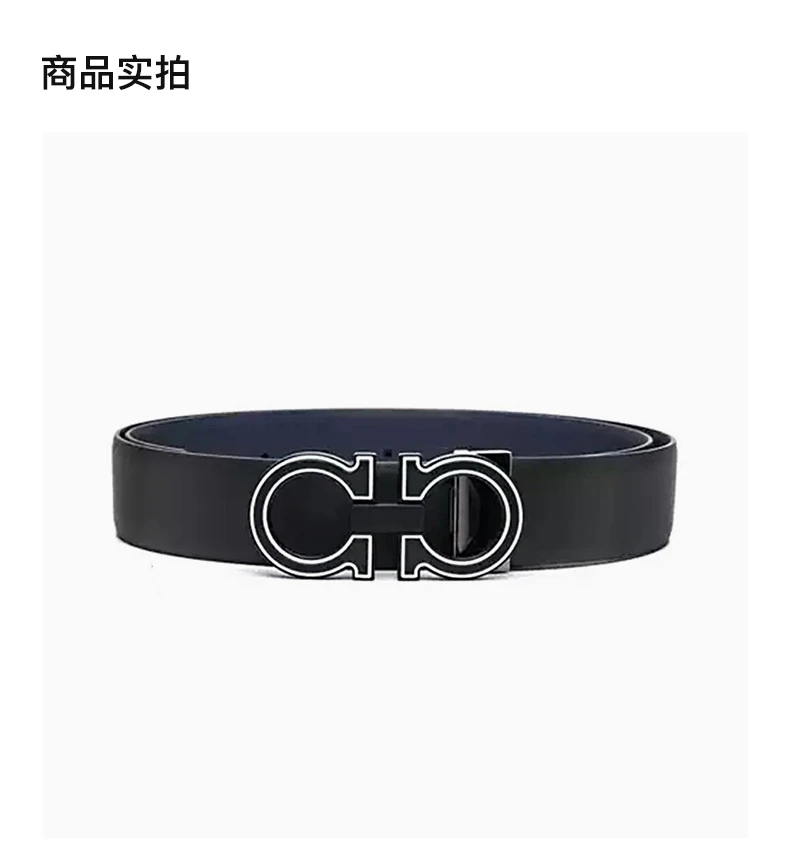 商品Salvatore Ferragamo|SALVATORE FERRAGAMO 黑色男士腰带 67-0028-742640,价格¥3428,第4张图片详细描述