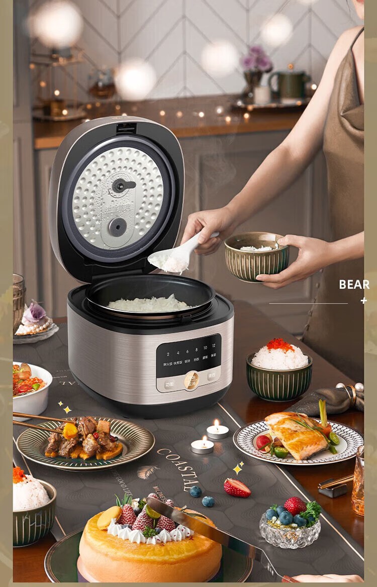 商品[国内直发] Bear|小熊 电饭煲 家用3L容量智能预约电饭锅煮粥锅 2-3人煮粥煲汤锅 DFB-P30M3,价格¥420,第5张图片详细描述