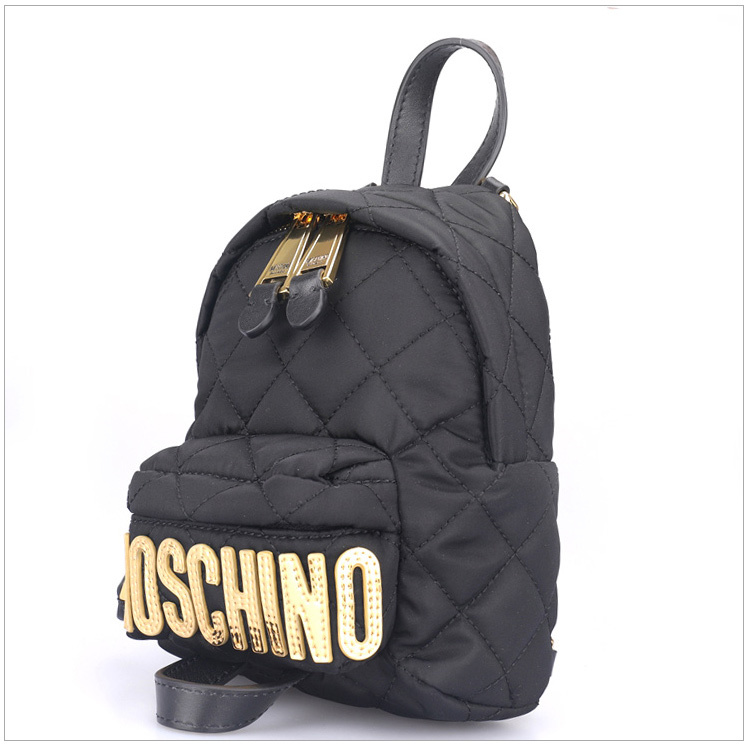 商品Moschino|Moschino 莫斯奇诺 女士黑色棉纶双肩包 2B7609-8201-2555,价格¥1943,第8张图片详细描述