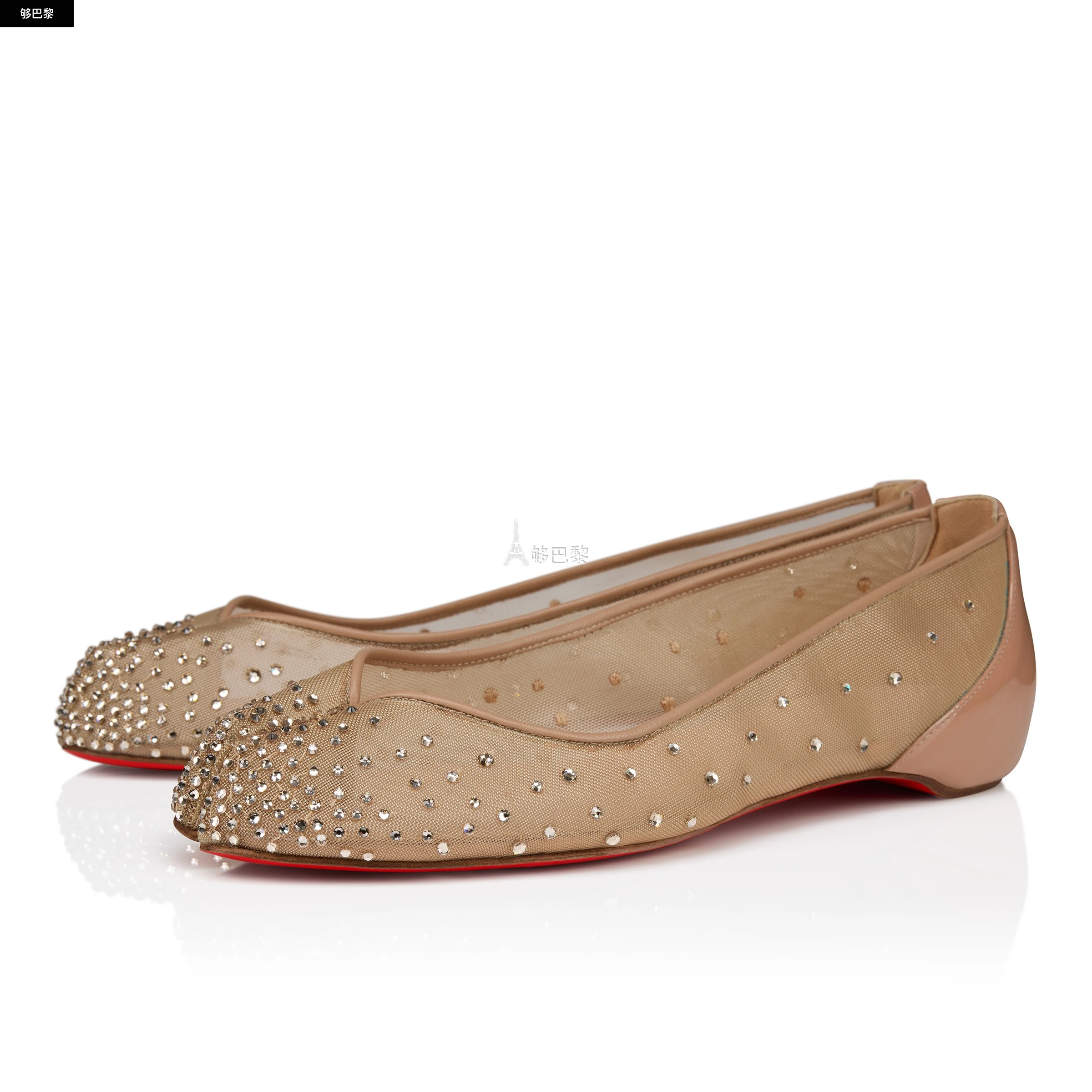 商品Christian Louboutin|【预售】 CL红底鞋 25春夏 女士 商务休闲鞋 Marlougiela Strass 1251024n295,价格¥13348,第4张图片详细描述