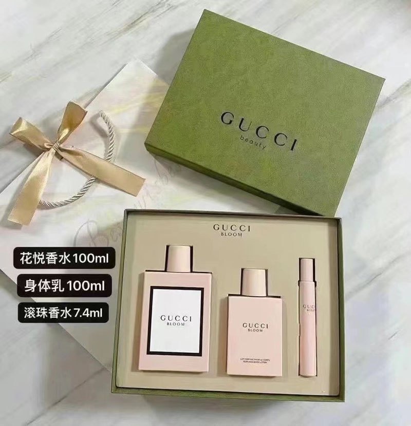 商品Gucci|GUCCI古驰 花悦香水BLOOM礼盒套装 经典茉莉香调 情人节礼物,价格¥993,第1张图片详细描述