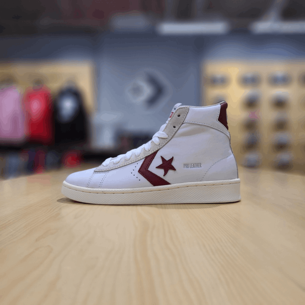 商品【预售商品15天发货】 Converse|【韩国直邮|包邮包税】匡威 共用 PRO LEATHER HI 运动鞋 RED/EGRET 170648C 白色,价格¥492,第2张图片详细描述