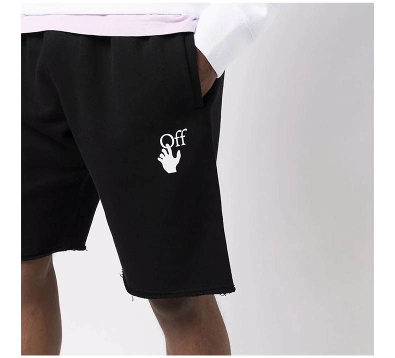 商品Off-White|OFF WHITE 男士黑色运动短裤 OMCI006F21FLE003-1001,价格¥2221,第8张图片详细描述