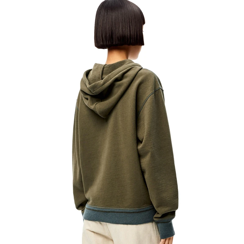 商品Loewe|LOEWE 女士军绿色连帽卫衣 S359341XAQ-4120,价格¥3858,第3张图片详细描述