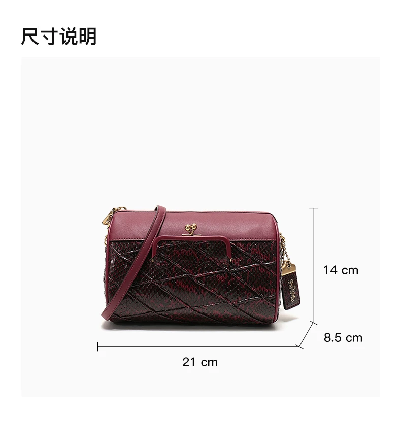 商品[国内直发] Coach|COACH 女士猩红色皮质单肩斜挎包 47766B4SCA,价格¥2839,第3张图片详细描述