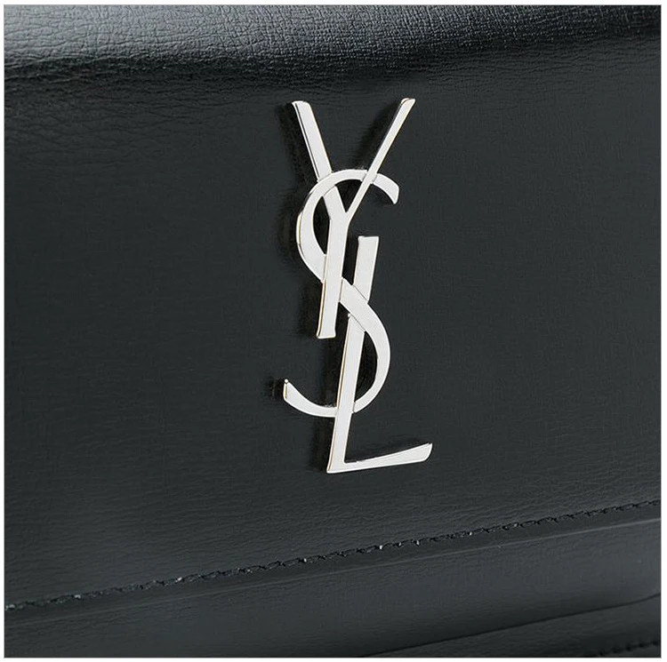 商品[国内直发] Yves Saint Laurent|YSL 圣罗兰 女士SUNSET系列黑色牛皮银色logo褡裢单间包 452157-D422N-1000,价格¥11813,第6张图片详细描述