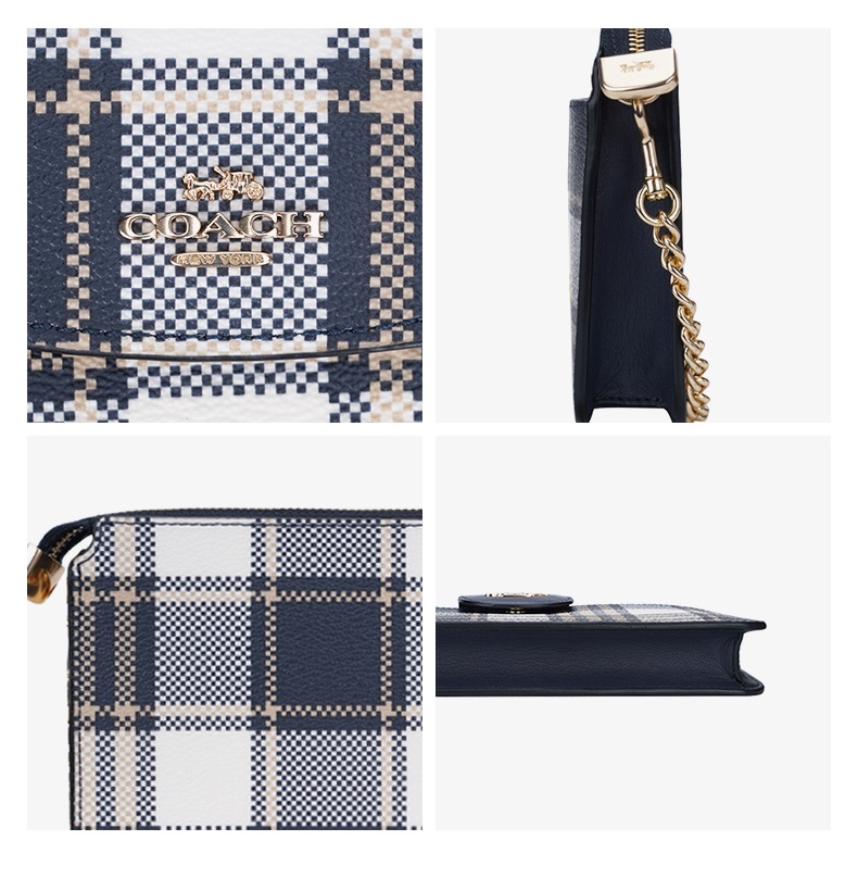 商品[国内直发] Coach|COACH 奥莱款女士PVC配皮单肩斜挎链条子母包 C8682IMF23,价格¥1201,第7张图片详细描述