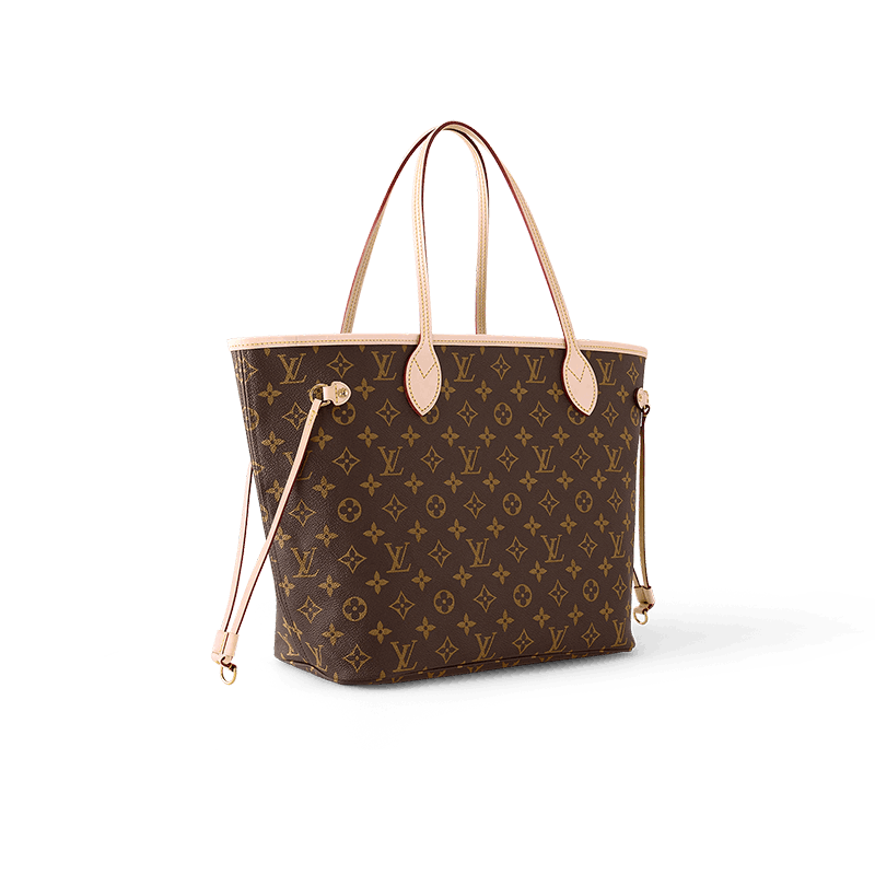 商品Louis Vuitton|【预售十天】路易威登 23春夏 Neverfull女士中号浅褐色帆布配皮金色金属饰面手提包 M40995,价格¥13428,第7张图片详细描述