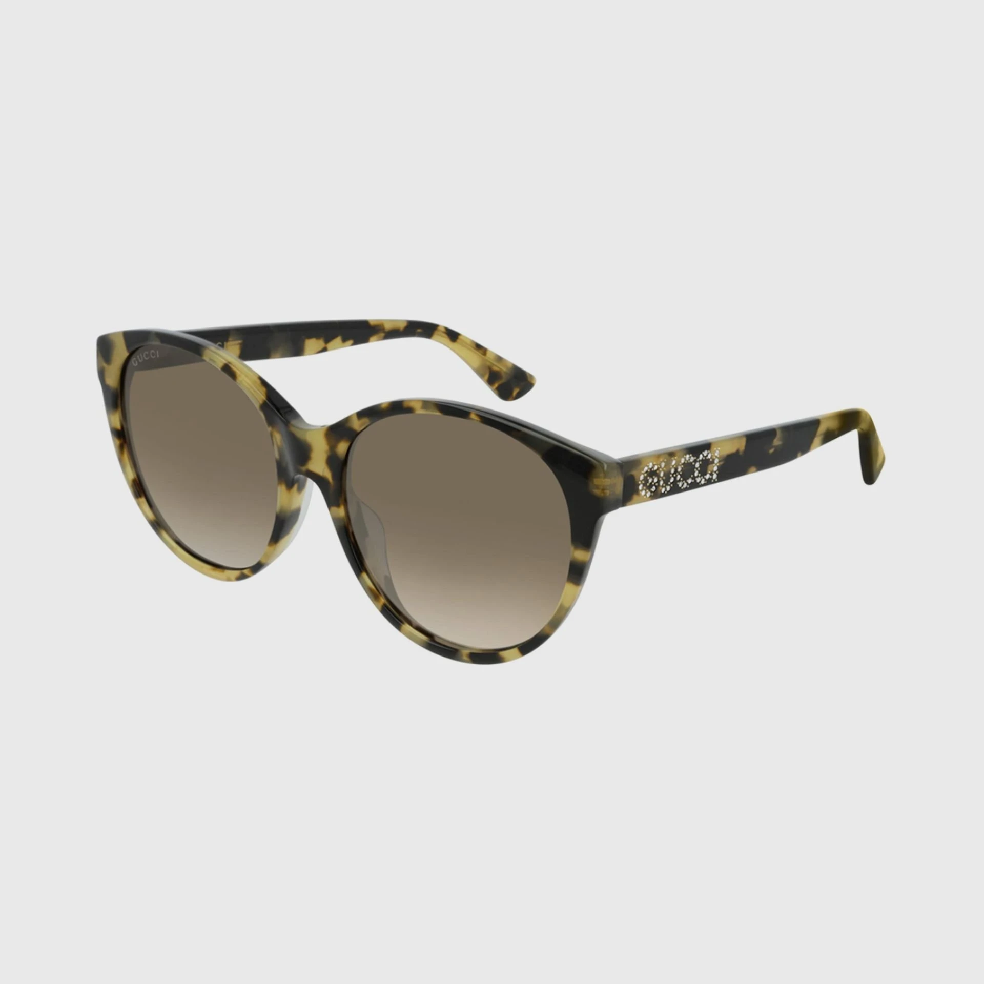 商品[国内直发] Gucci|GUCCI 豹纹女士圆形太阳镜 GG0419SA-003,价格¥2965,第1张图片详细描述