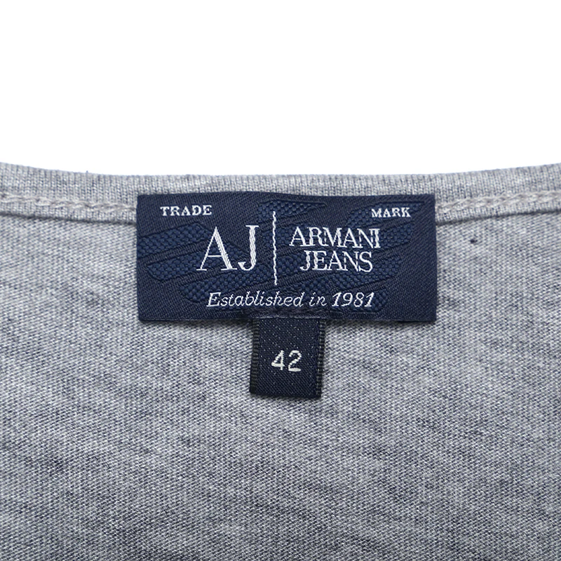 商品[国内直发] Giorgio Armani|Giorgio Armani 乔治·阿玛尼 女士长袖T恤灰色 6X5M03-5J06Z-39X2-,价格¥515,第8张图片详细描述