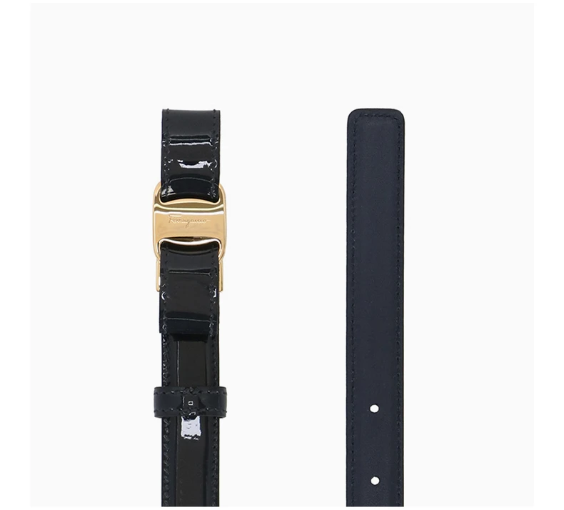 商品Salvatore Ferragamo|SALVATORE FERRAGAMO 亮黑色女士腰带 23-A481-562014,价格¥2223,第5张图片详细描述