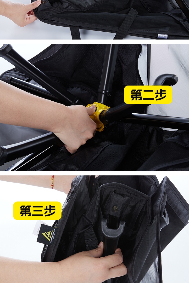 商品[国内直发] OLYMMONS|户外露营装备便携式折叠椅子野营露营地航空铝合金月亮钓鱼战术椅,价格¥273,第13张图片详细描述