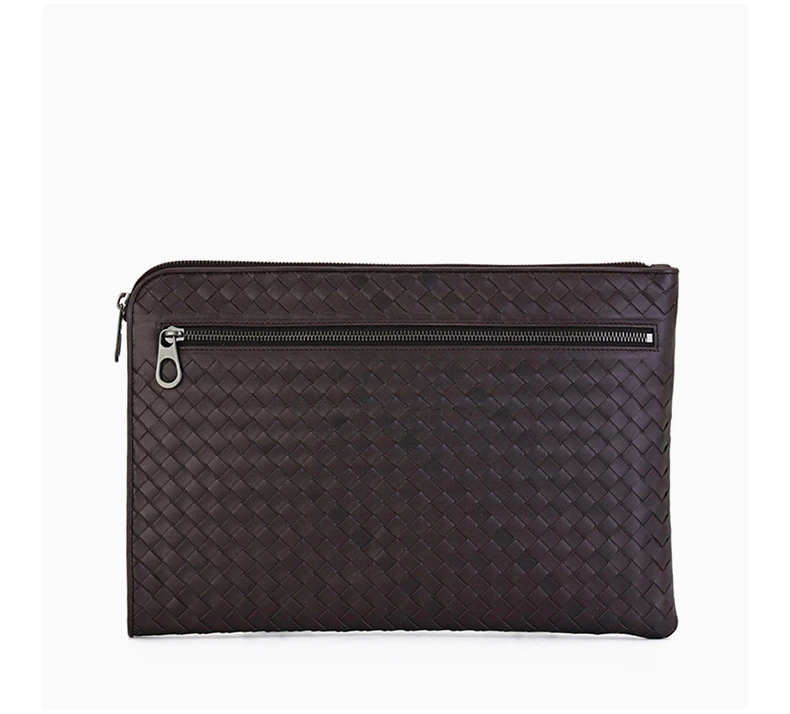 商品[国内直发] Bottega Veneta|Bottega Veneta 葆蝶家 男士深棕色牛皮手拿包 406021-V4651-2006,价格¥10361,第3张图片详细描述