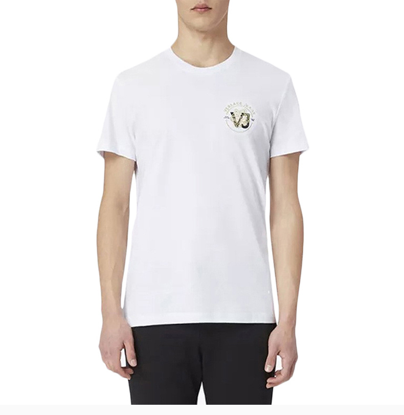 商品Versace|VERSACE JEANS 范思哲牛仔 白色棉男士T恤 B3GTA76R-36610-003,价格¥490,第7张图片详细描述