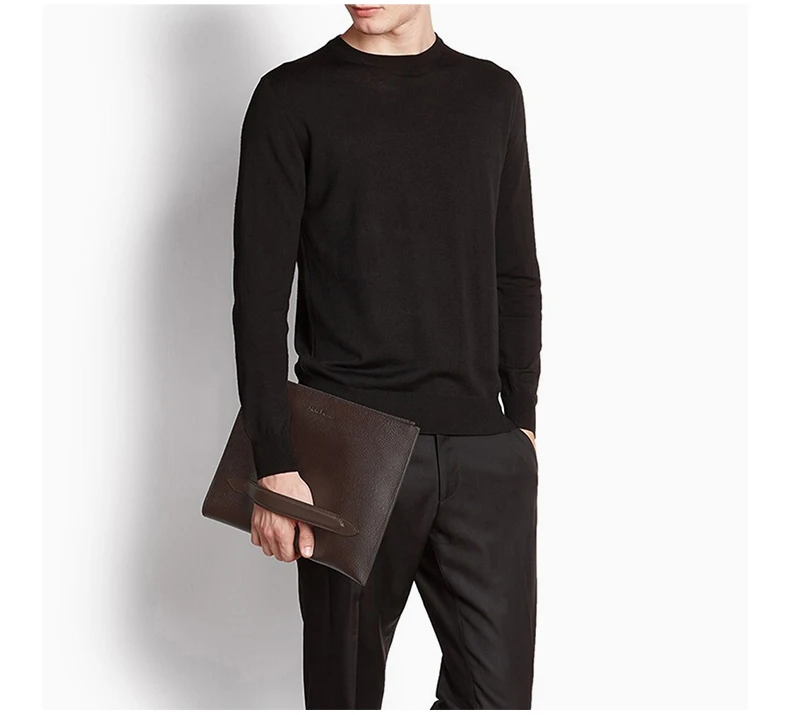 商品Salvatore Ferragamo|SALVATORE FERRAGAMO 男士棕色牛皮手拿包文件包 24-0480-703827,价格¥2554,第7张图片详细描述