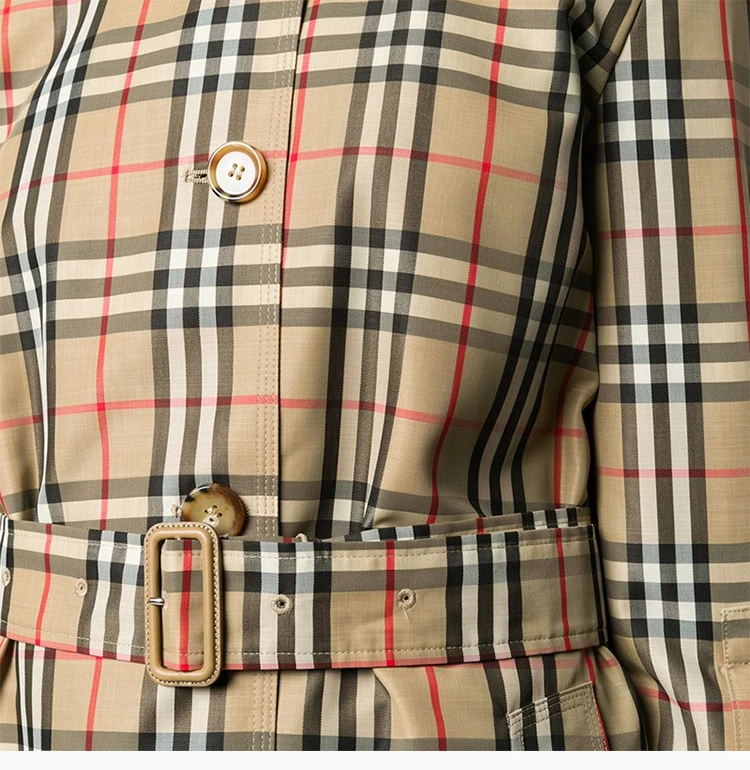 商品[国内直发] Burberry|BURBERRY 女士拼色大衣 8032221,价格¥9522,第7张图片详细描述