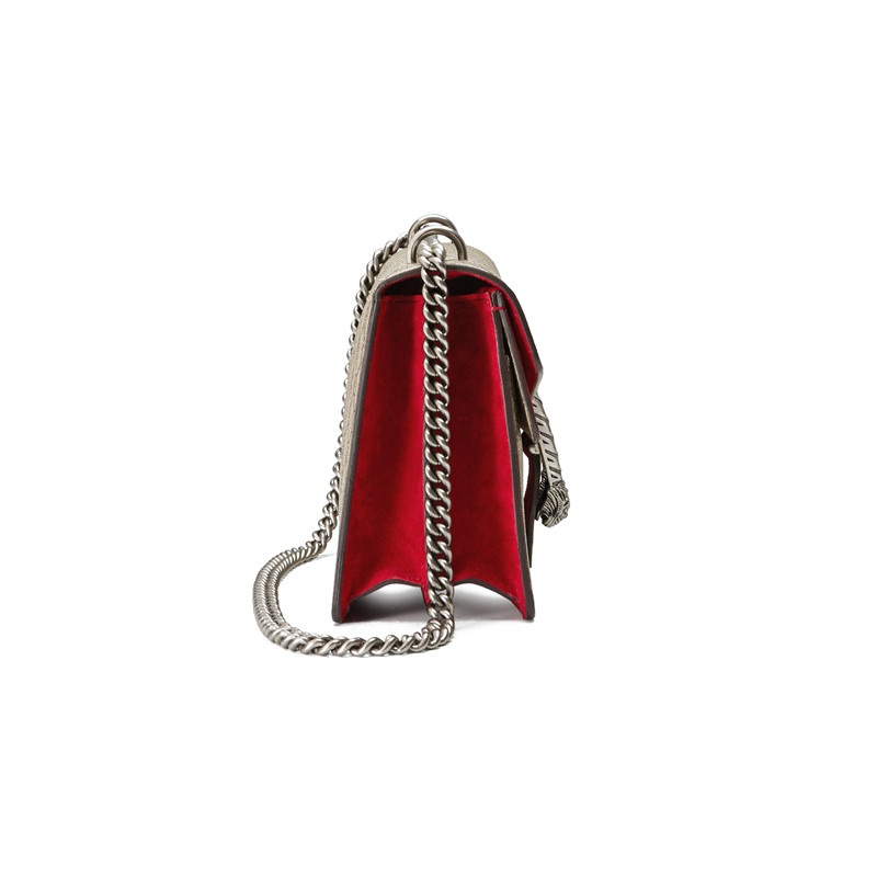 商品Gucci|GUCCI/古驰 Dionysus女士小号棕色帆布红色麂皮链条单肩酒神包 400249 KHNRN 8698,价格¥21288,第3张图片详细描述